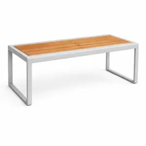 Table en aluminium et teck
