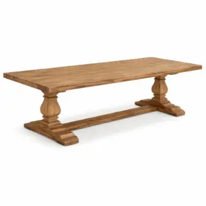 Table de salle à manger rectangulaire en chêne massif 200 x 100 x 76 cm